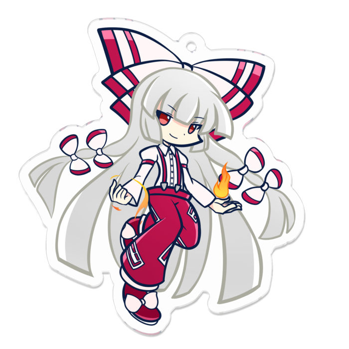 ぷよ風妹紅 アクリルキーホルダー べにいもたると Booth