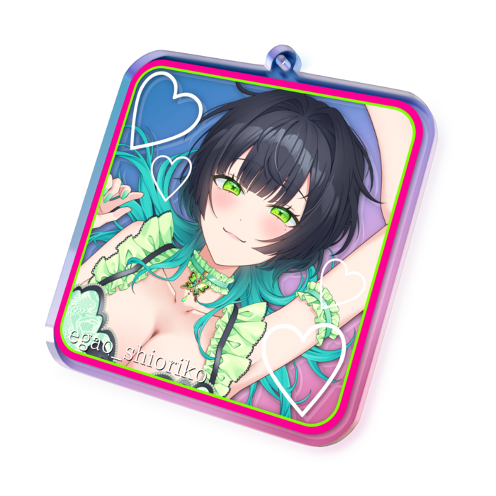 オーロラアクリルキーホルダー - 70 × 70mm