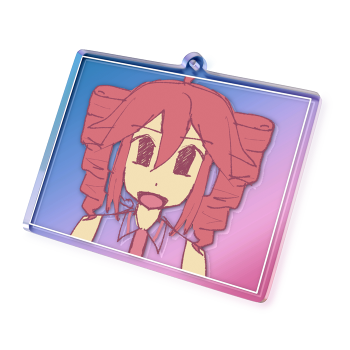 オーロラアクリルキーホルダー - 70 × 70mm