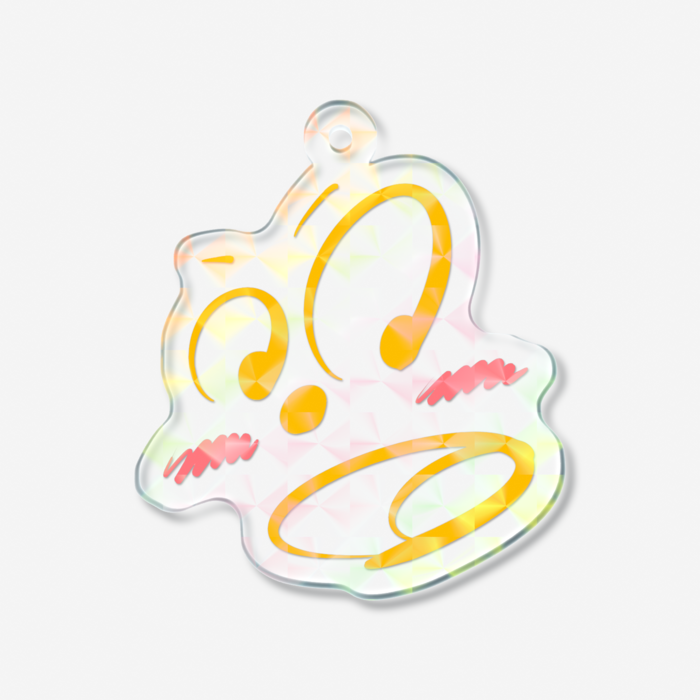 ホログラムアクリルキーホルダー - 50 × 50mm