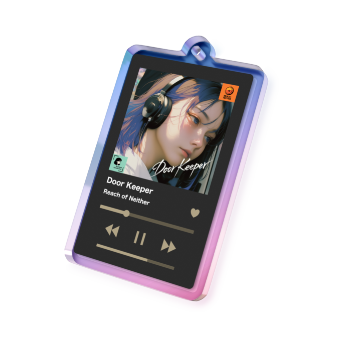 オーロラアクリルキーホルダー - 50 × 50mm