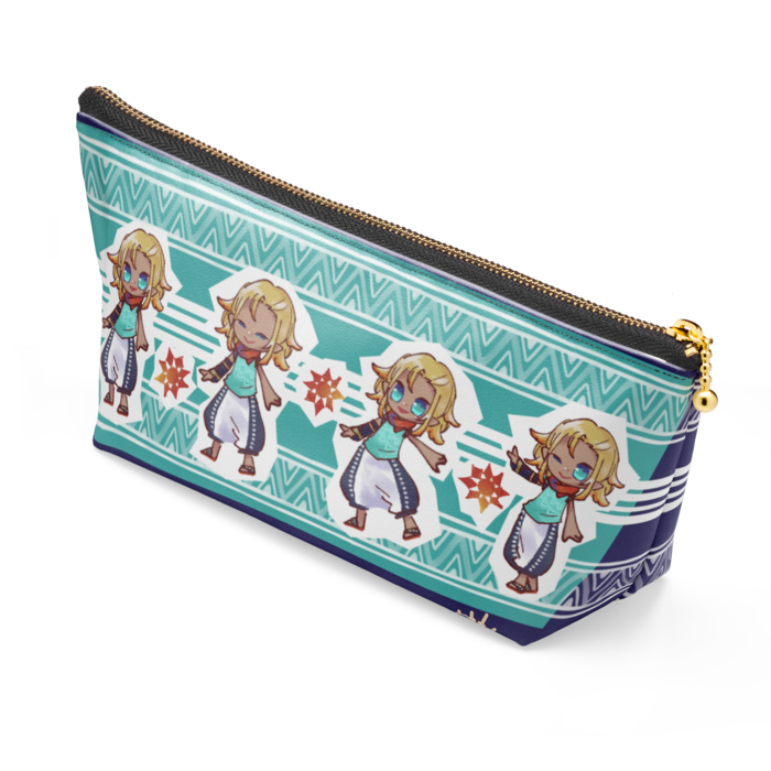 ポーチ - 長さ21.5cm / 高さ10cm - ブラック