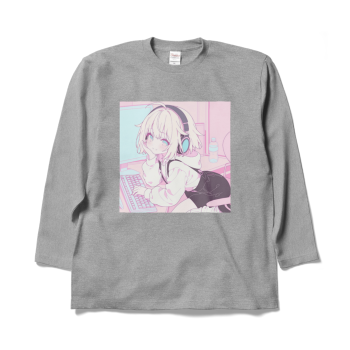 ロングスリーブTシャツ - XL - 杢グレー