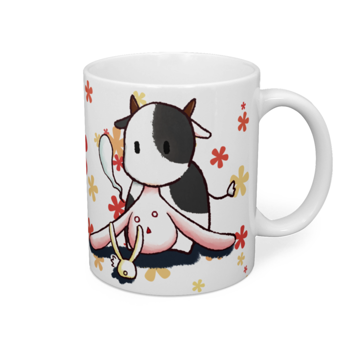 もちうさぎと牛