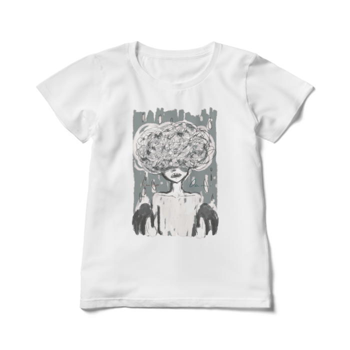 レディースTシャツ(人物) - L - 白(1)