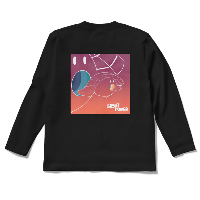 ロングスリーブTシャツ - S - ブラック　背面