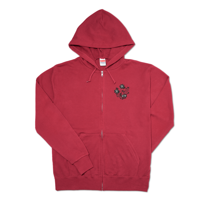 ジップパーカー - L - バーガンディ