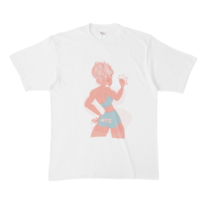 赤ぷりぷりちゃんTシャツ - XL 