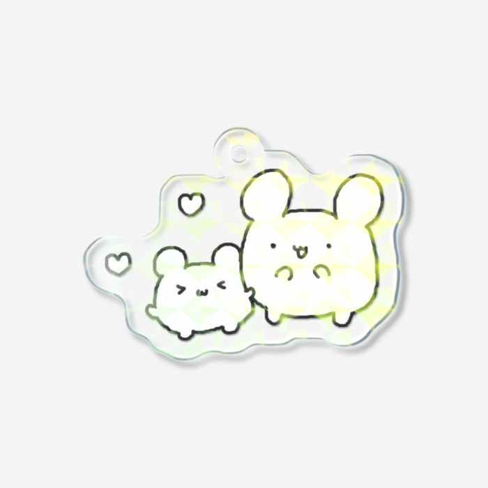 ホログラムアクリルキーホルダー - 50 × 50mm