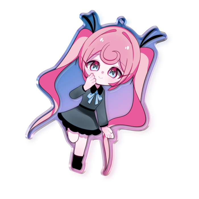 オーロラアクリルキーホルダー - 100 × 100mm