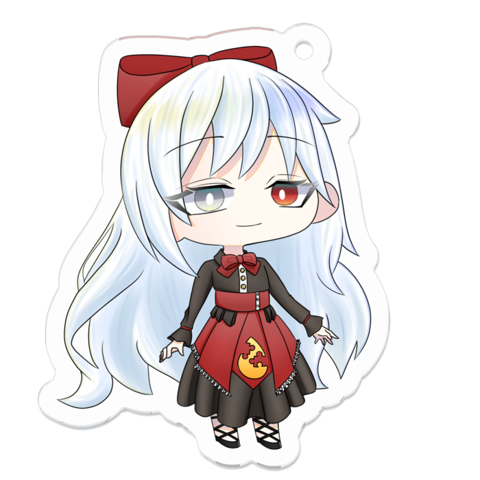 謎の少女アクリルキーホルダー - 50 x 50 (mm)