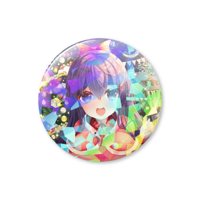 ホログラム缶バッジ - 76mm(クリスタル)