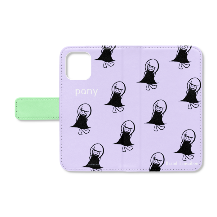 手帳型iPhoneケース - iPhone12 mini - ストラップ穴 なし(パープル)