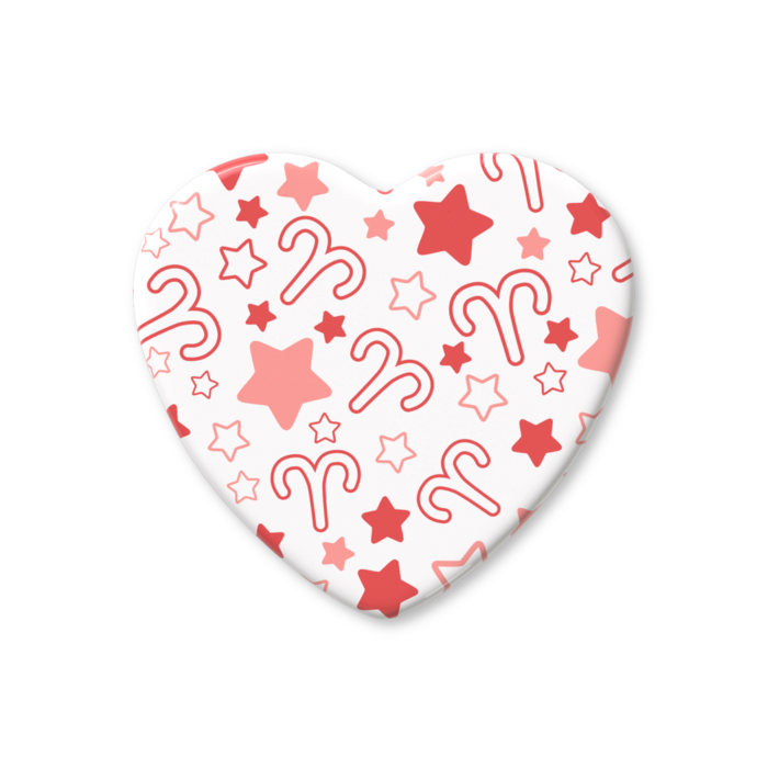 ハート缶バッジ - 57 × 52.5mm