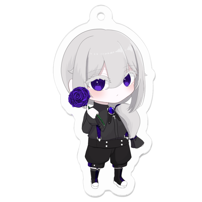 藤沢虎アクリルキーホルダー（コーティング） - 50 x 50 (mm)