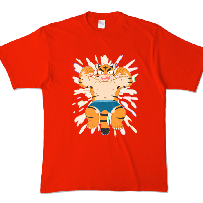 カラーTシャツ - XL - レッド (濃色)