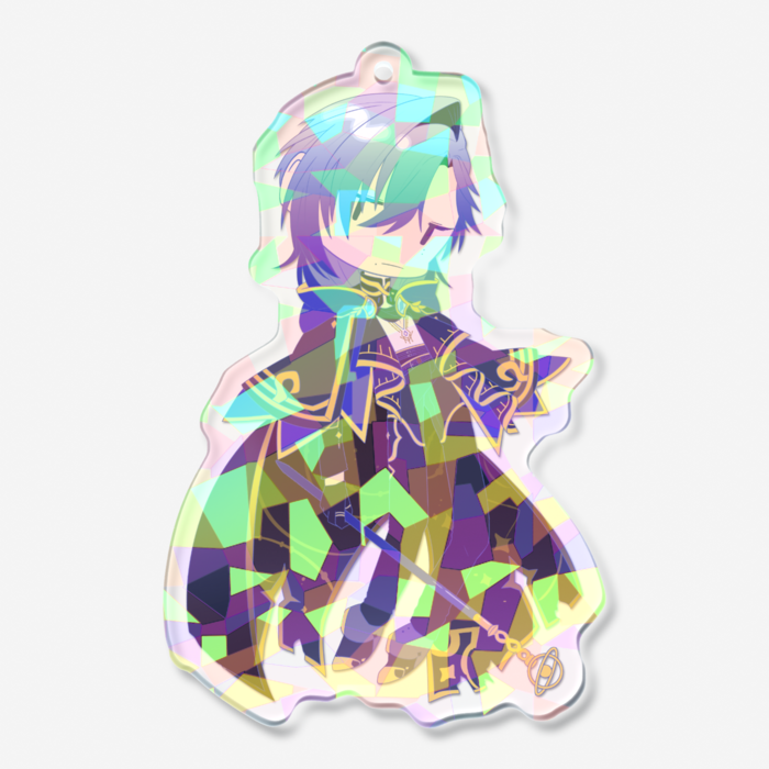 ホログラムアクリルキーホルダー - 70 × 70mm