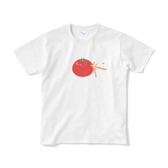 ふき出しトマト（文字なし）Tシャツ - S - ホワイト