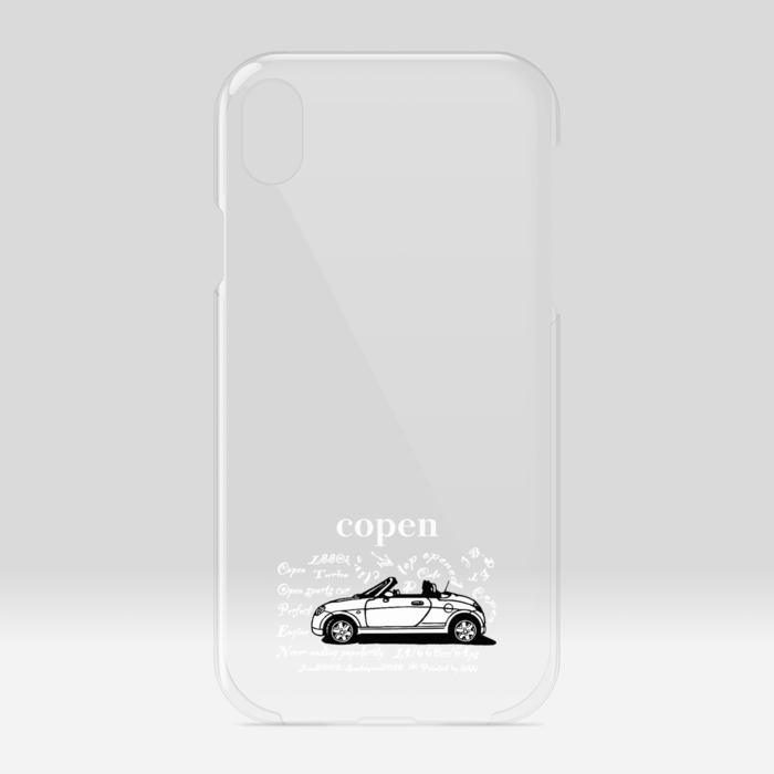 クリアiPhone XR 白字