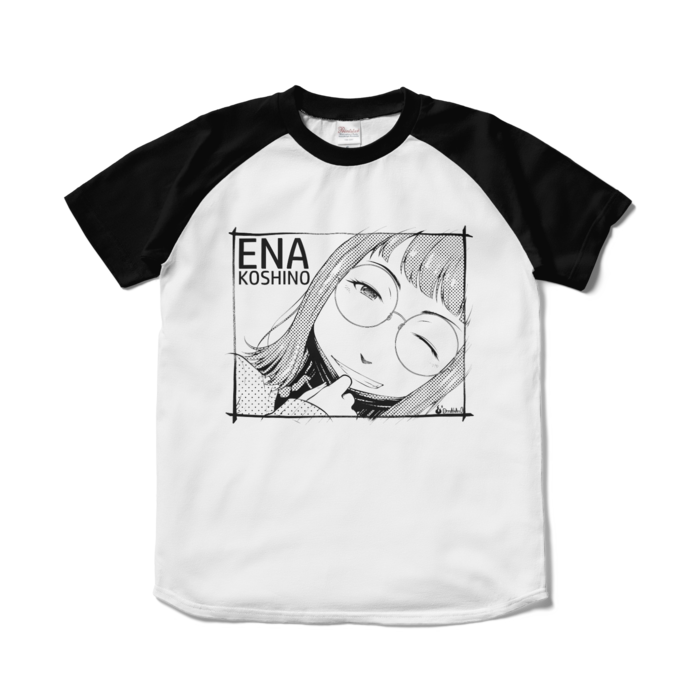 ラグランTシャツ - S - ホワイト×ブラック