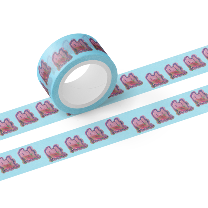 ココロ缶　マスキングテープ - テープ幅 20mm(青)