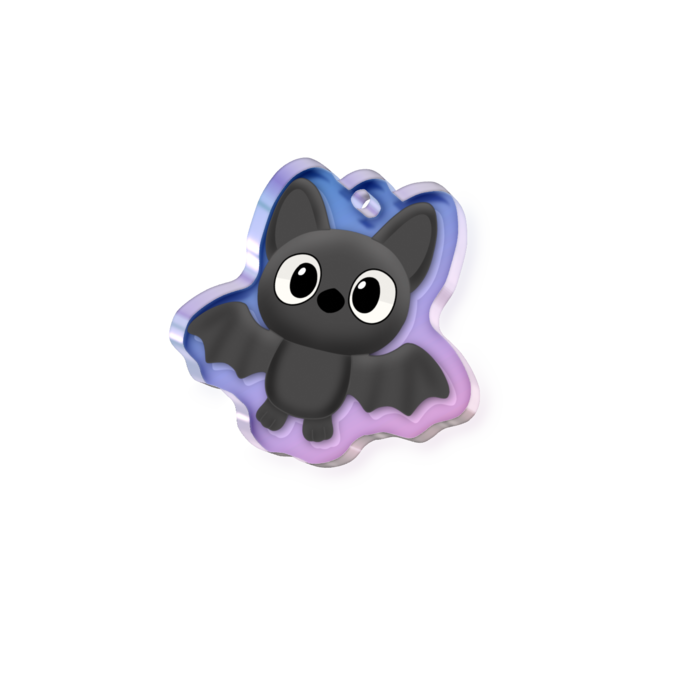 オーロラアクリルキーホルダー - 50 × 50mm