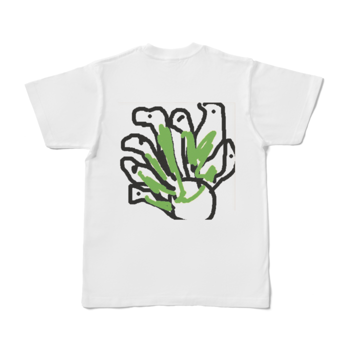 背面Tシャツ - S - 白