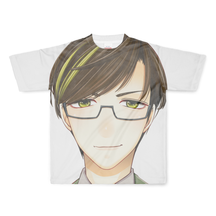 フルグラフィックTシャツ まぁまぁ顔面サイズ - L - 両面印刷