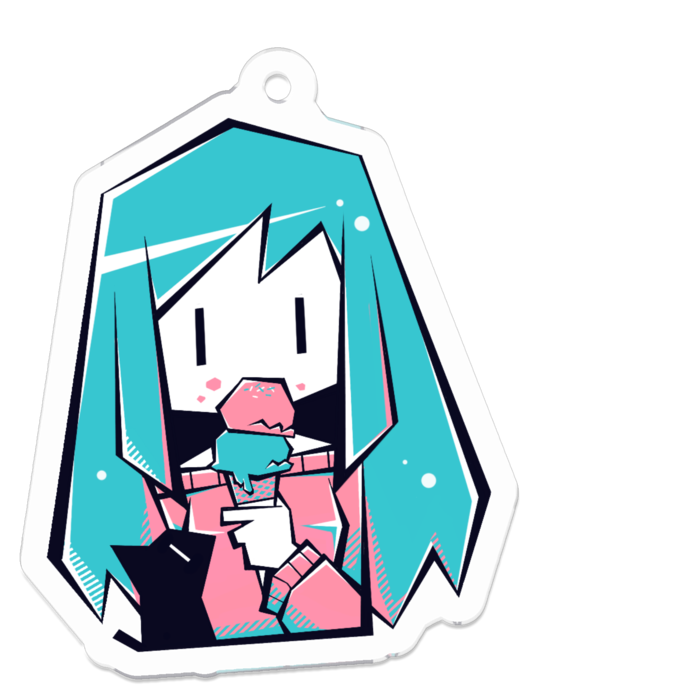 アクリルキーホルダー - 50 x 50 (mm)