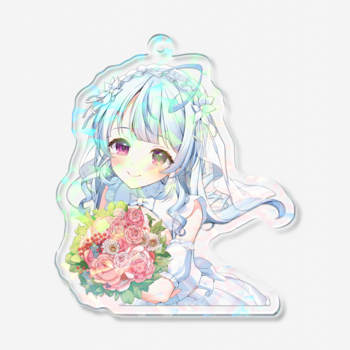 ホログラムアクリルキーホルダー - 70 × 70mm
