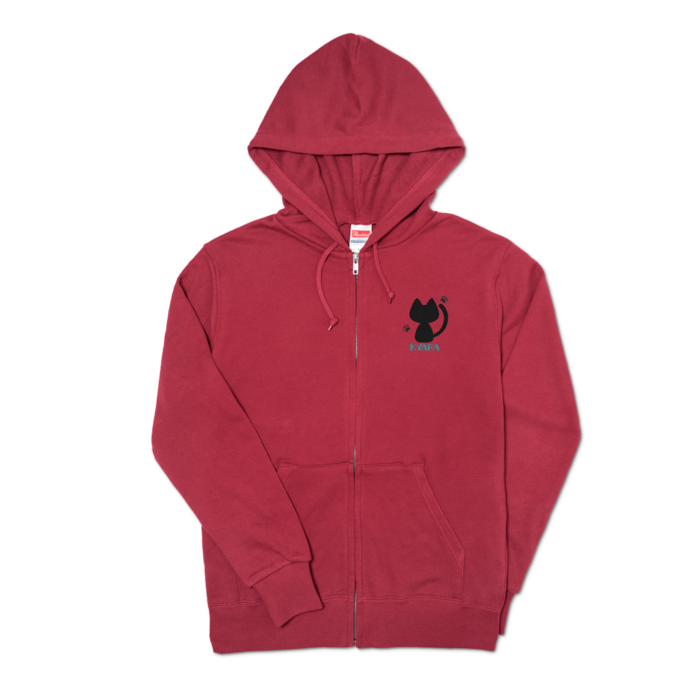 ジップパーカー - S - バーガンディ