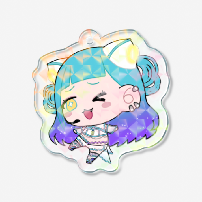 ホログラムアクリルキーホルダー - 50 × 50mm(1)