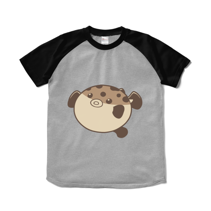 ラグランTシャツ - S - 杢グレー×ブラック