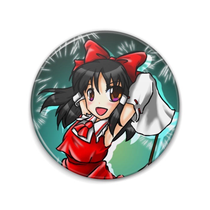 霊夢缶バッジ - 76mm