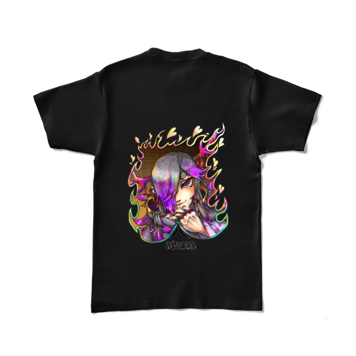 カラーTシャツ背中デザインL