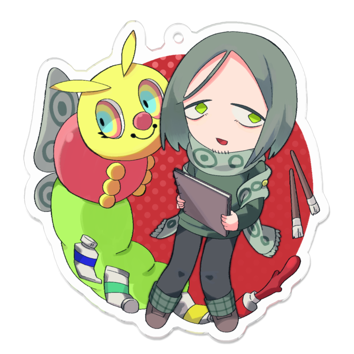 アクリルキーホルダー 忌赤 三角小部屋 Booth