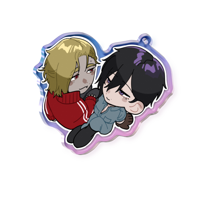 オーロラアクリルキーホルダー - 70 × 70mm