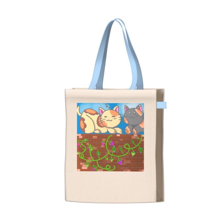 ツートンカラーバッグ - ブルー - W34 × H41 × D14cm