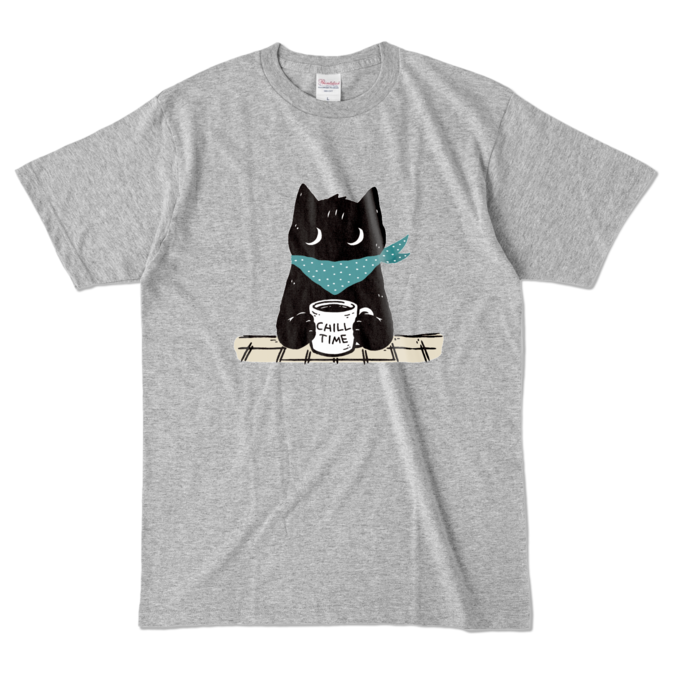 カラーTシャツ - L - 杢グレー （濃色）