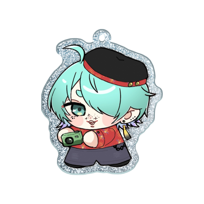 ラメアクリルキーホルダー - 50 × 50mm