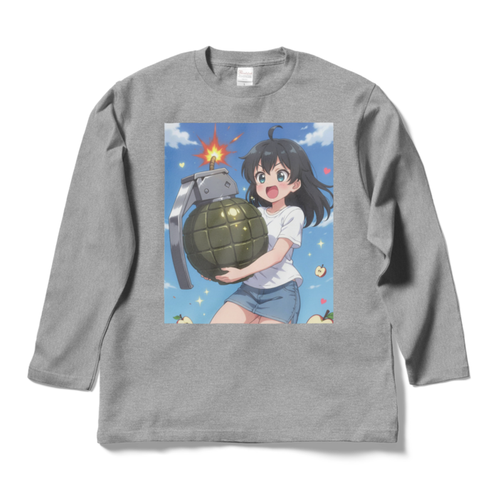 ロングスリーブTシャツ - L - 杢グレー