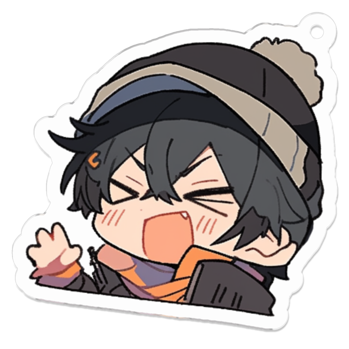 アクリルキーホルダー（ウケたし） - 50 x 50 (mm)