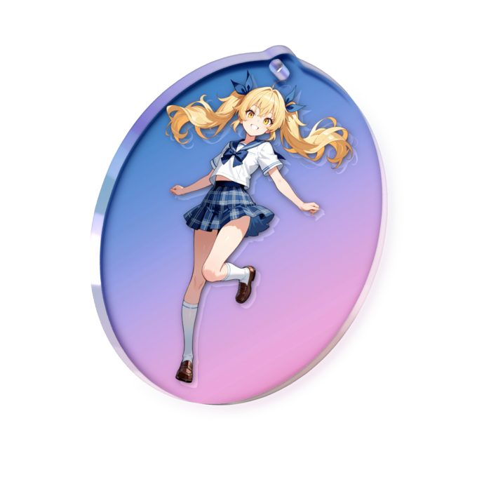 オーロラアクリルキーホルダー - 50 × 50mm