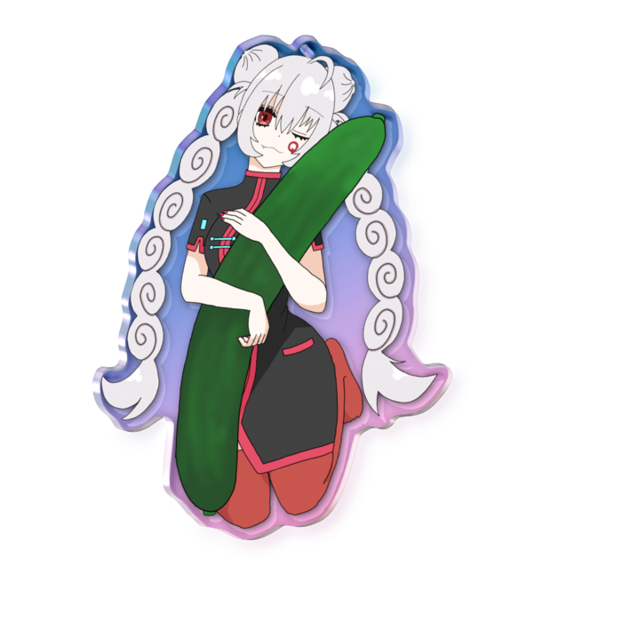 オーロラアクリルキーホルダー - 100 × 100mm