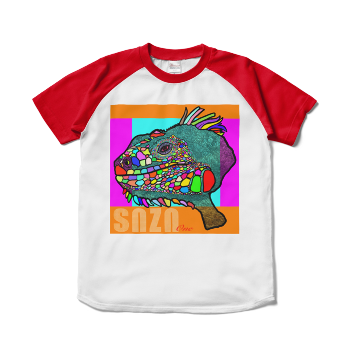 ラグランTシャツ - S - ホワイト×レッド