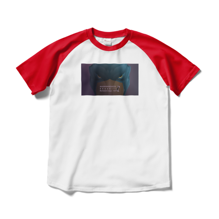 ラグランTシャツ - M - ホワイト×レッド