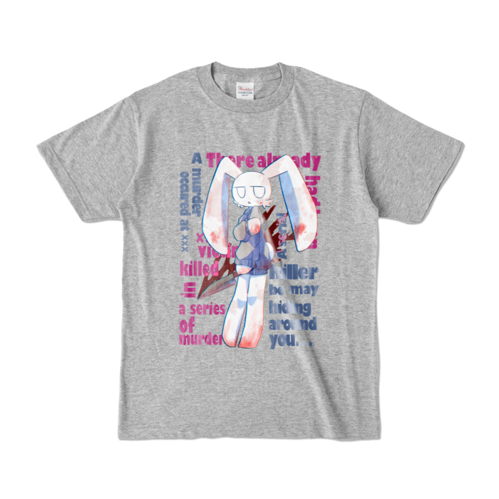カラーTシャツ(濃色) - S - 正面 - 杢グレー