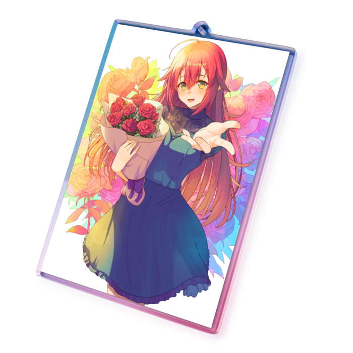 オーロラアクリルキーホルダー - 100 × 100mm