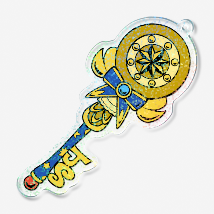ホログラムアクリルキーホルダー - 70 × 70mm