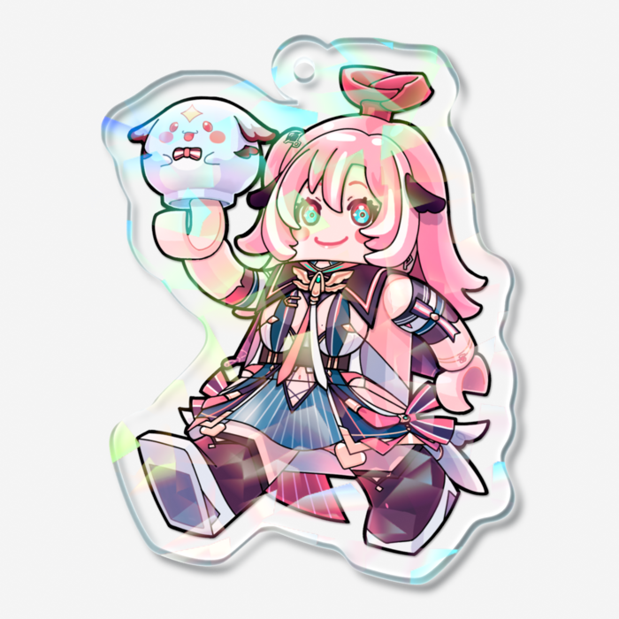 ホログラムアクリルキーホルダー - 50 × 50mm